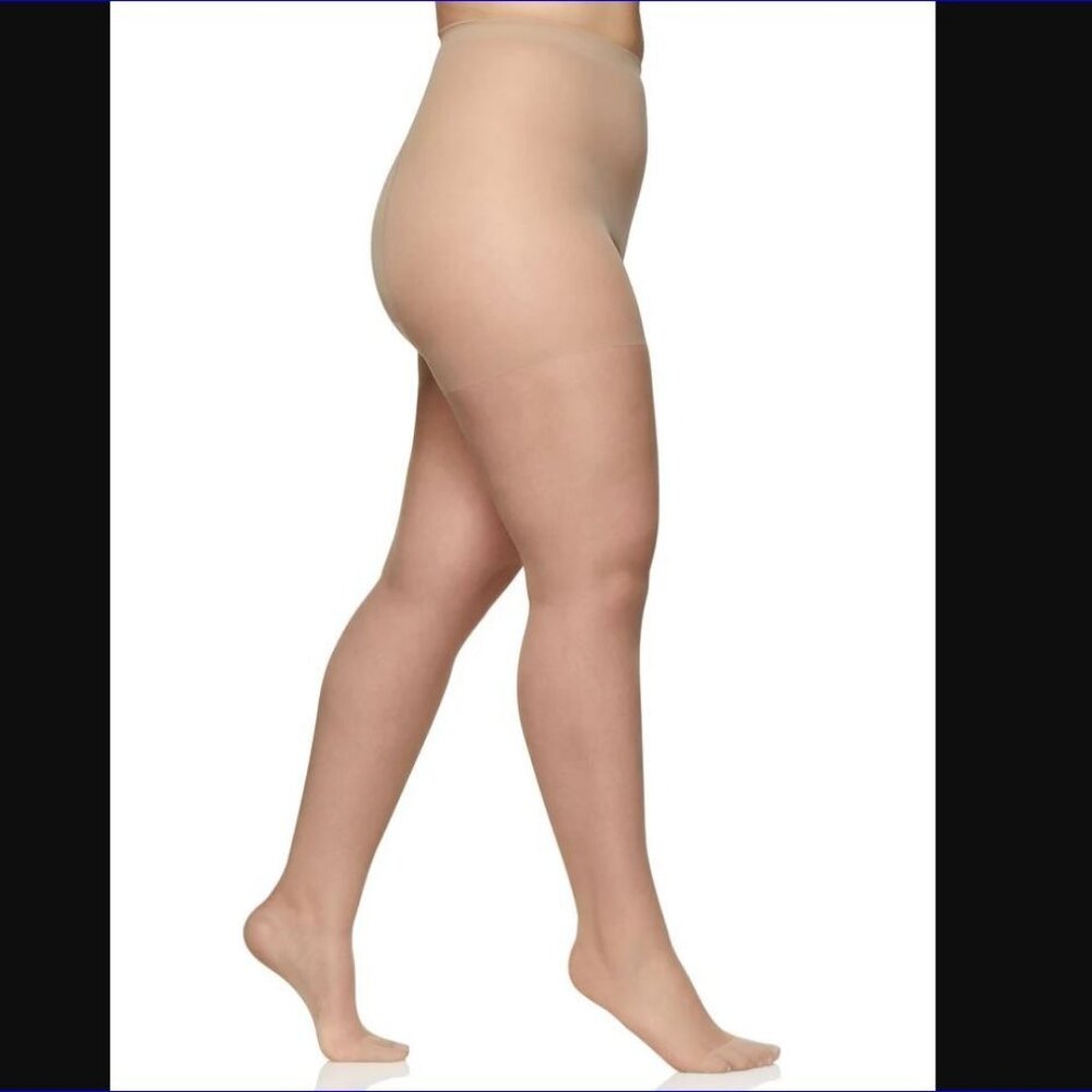 BERKSHIRE Silky Pantyhose Queen Lycra Silky Leg Control Top Reinforced Toe - NWT